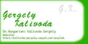 gergely kalivoda business card